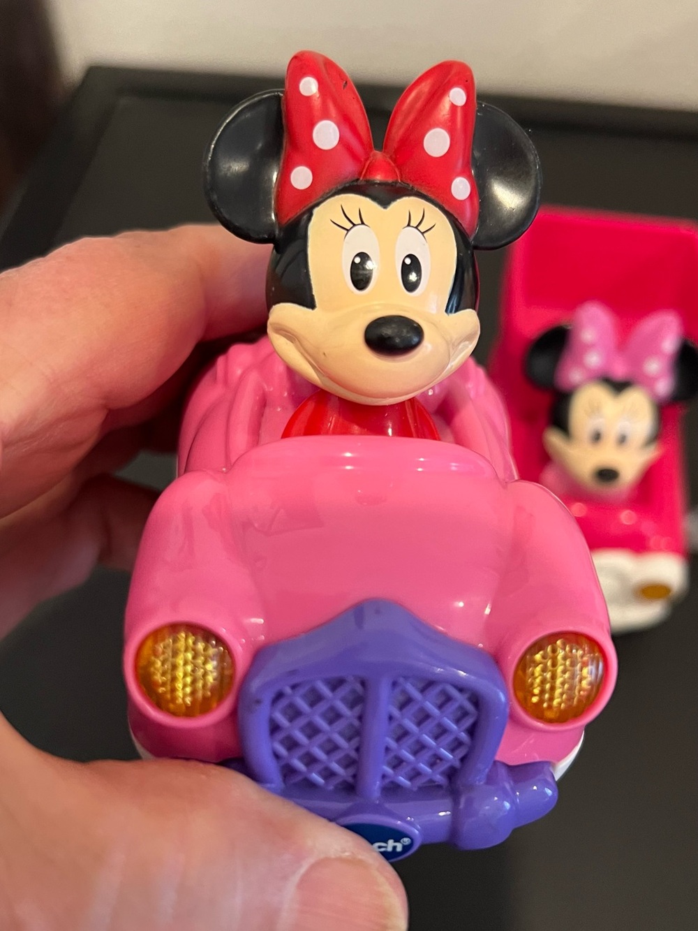 3 Disney Minnie Mouse Pink and Purple Ride-On Car have light and song